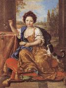 Pierre Mignard Girl Blowing Soap Bubbles oil painting on canvas